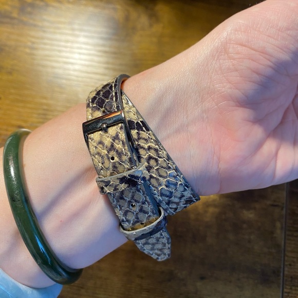 Rebecca Minkoff double wrap bracelet watch, python - Picture 6 of 14